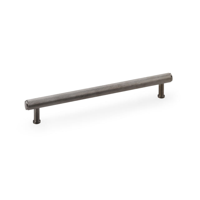 High quality image of Alexander & Wilks Crispin Knurled T-bar Cupboard Pull Handle - Dark Bronze PVD - Centres 224mm | Sku. aw809-224-dbzpvd | Trade Door Handles.