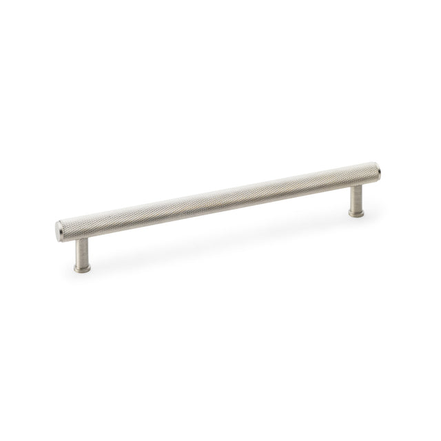 High quality image of Alexander & Wilks Crispin Knurled T-bar Cupboard Pull Handle - Satin Nickel - Centres 224mm | Sku. aw809-224-sn | Trade Door Handles.