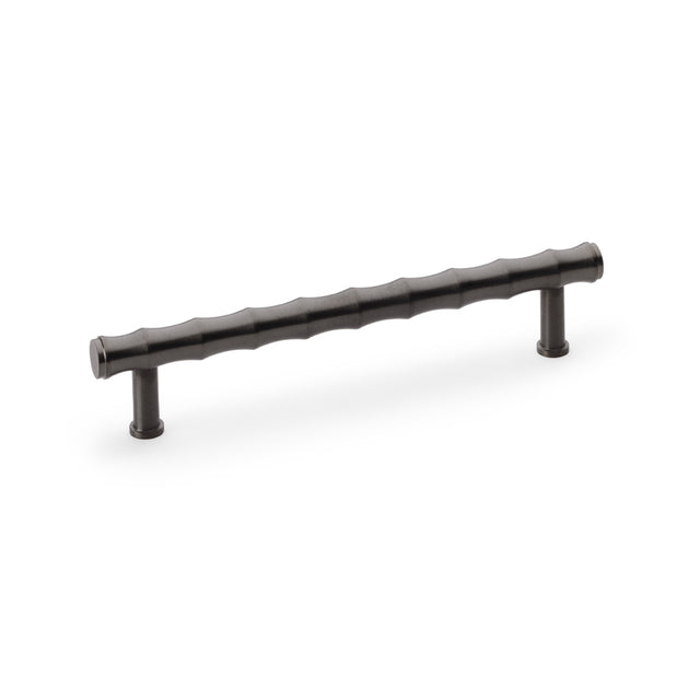 High quality image of Alexander & Wilks Crispin Bamboo T-bar Cupboard Pull Handle - Dark Bronze PVD | Sku. aw809b-160-dbzpvd | Trade Door Handles.