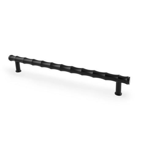 High quality image of Alexander & Wilks Crispin Bamboo T-bar Cupboard Pull Handle - Black - 224mm Centres | Sku. aw809b-224-bl | Trade Door Handles.