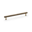 High quality image of Alexander & Wilks Crispin Reeded T-bar Cupboard Pull Handle - Antique Brass - 224mm | Sku. aw809r-224-ab | Trade Door Handles.