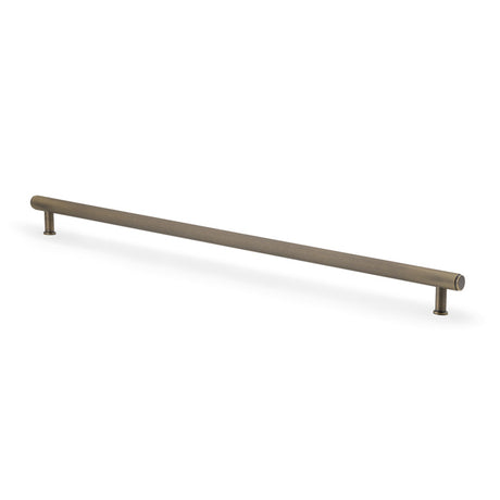 High quality image of Alexander & Wilks Crispin Reeded T-bar Cupboard Pull Handle--448mm Centres - Antique Brass | Sku. AW809R-448-AB | Trade Door Handles.