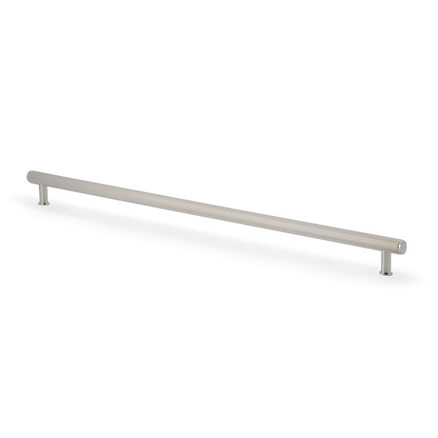 High quality image of Alexander & Wilks Crispin Reeded T-bar Cupboard Pull Handle-Polished Nickel-448mm Centres | Sku. AW809R-448-PN | Trade Door Handles.
