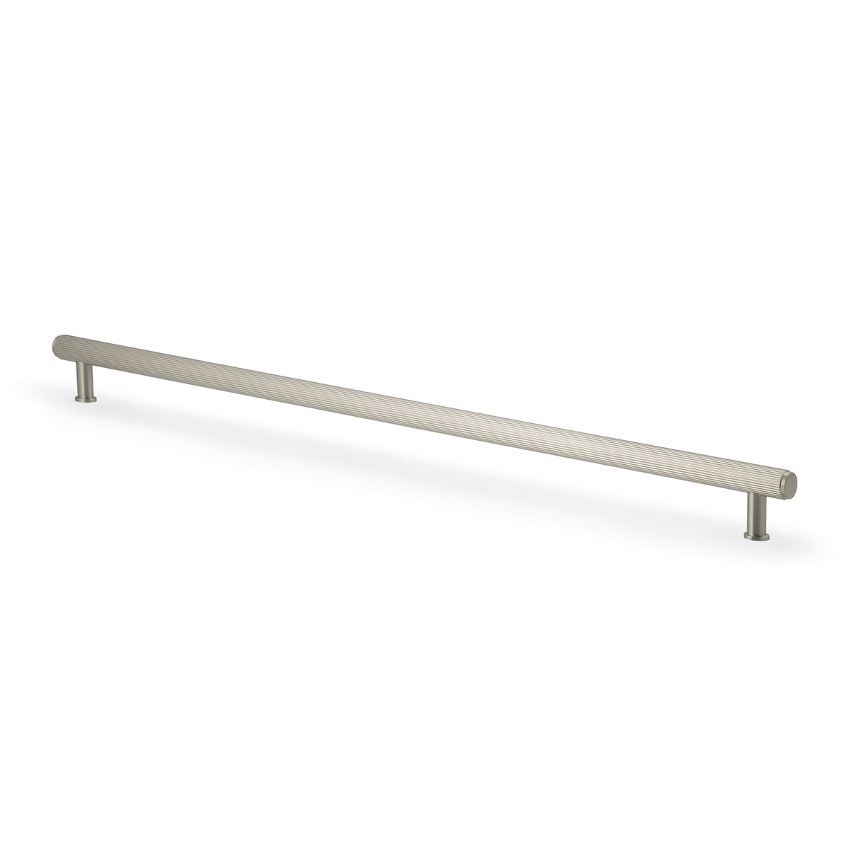High quality image of Alexander & Wilks Crispin Knurled T-bar Cupboard Pull Handle-Satin Nickel-448mm c/c | Sku. AW809-448-SN | Trade Door Handles.