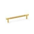 High quality image of Alexander & Wilks Brunel Knurled T-Bar Cupboard Handle - Satin Brass PVD - Centres 128mm | Sku. aw810-128-sbpvd | Trade Door Handles.