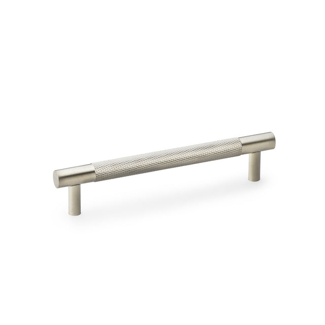 High quality image of Alexander & Wilks Brunel Knurled T-Bar Cupboard Handle - Satin Nickel - Centres 128mm | Sku. aw810-128-sn | Trade Door Handles.