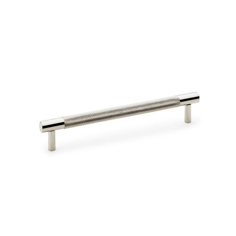 High quality image of Alexander & Wilks Brunel Knurled T-Bar Cupboard Handle - Polished Nickel - Centres 160mm | Sku. aw810-160-pn | Trade Door Handles.