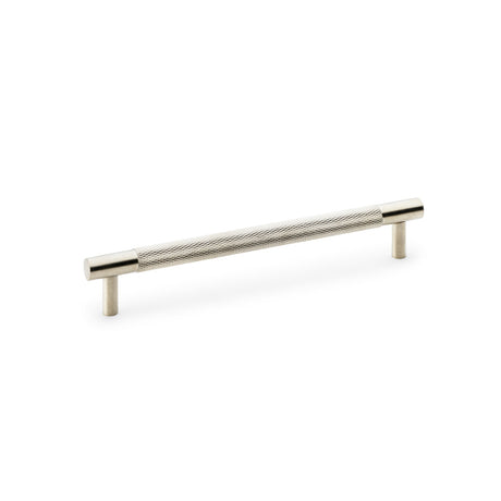 High quality image of Alexander & Wilks Brunel Knurled T-Bar Cupboard Handle - Satin Nickel - Centres 160mm | Sku. aw810-160-sn | Trade Door Handles.