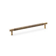 High quality image of Alexander & Wilks Brunel Knurled T-Bar Cupboard Handle - Antique Brass - Centres 192mm | Sku. aw810-192-ab | Trade Door Handles.