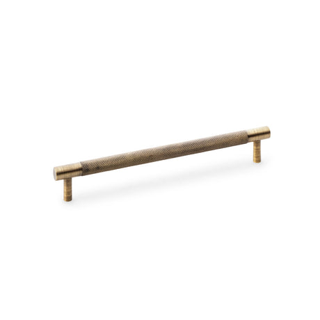 High quality image of Alexander & Wilks Brunel Knurled T-Bar Cupboard Handle - Antique Brass - Centres 192mm | Sku. aw810-192-ab | Trade Door Handles.