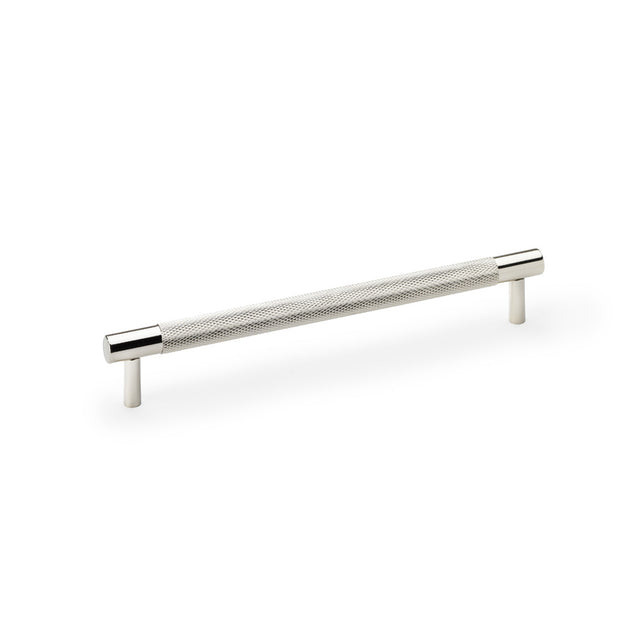 High quality image of Alexander & Wilks Brunel Knurled T-Bar Cupboard Handle - Polished Nickel - Centres 192mm | Sku. aw810-192-pn | Trade Door Handles.