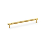 High quality image of Alexander & Wilks Brunel Knurled T-Bar Cupboard Handle - Satin Brass PVD - Centres 192mm | Sku. aw810-192-sbpvd | Trade Door Handles.