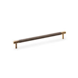 High quality image of Alexander & Wilks Brunel Knurled T-Bar Cupboard Handle - Antique Brass - Centres 224mm | Sku. aw810-224-ab | Trade Door Handles.
