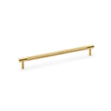High quality image of Alexander & Wilks Brunel Knurled T-Bar Cupboard Handle - Satin Brass PVD - Centres 224mm | Sku. aw810-224-sbpvd | Trade Door Handles.