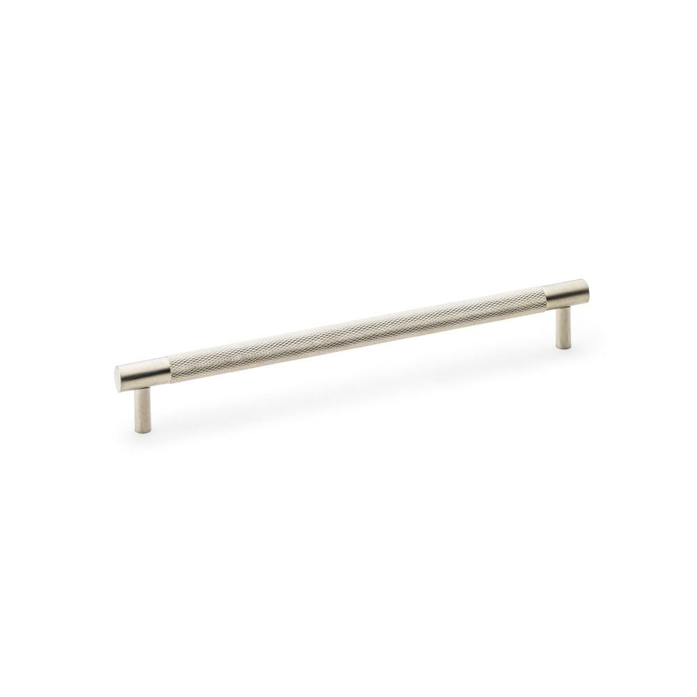 High quality image of Alexander & Wilks Brunel Knurled T-Bar Cupboard Handle - Satin Nickel - Centres 224mm | Sku. aw810-224-sn | Trade Door Handles.