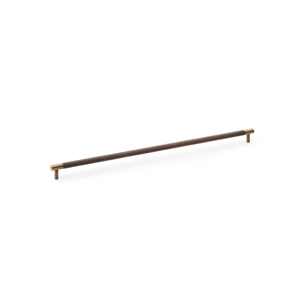 High quality image of Alexander & Wilks Brunel Knurled T-Bar Cupboard Handle - Antique Brass - Centres 448mm | Sku. aw810-448-ab | Trade Door Handles.