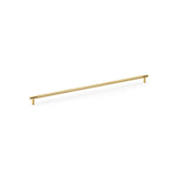 High quality image of Alexander & Wilks Brunel Knurled T-Bar Cupboard Handle - Satin Brass PVD - Centres 448mm | Sku. aw810-448-sbpvd | Trade Door Handles.