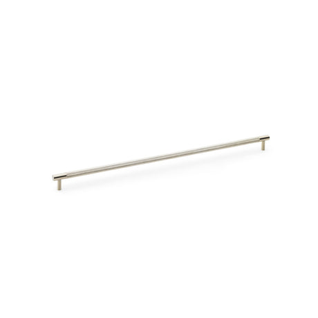 High quality image of Alexander & Wilks Brunel Knurled T-Bar Cupboard Handle - Satin Nickel - Centres 448mm | Sku. aw810-448-sn | Trade Door Handles.