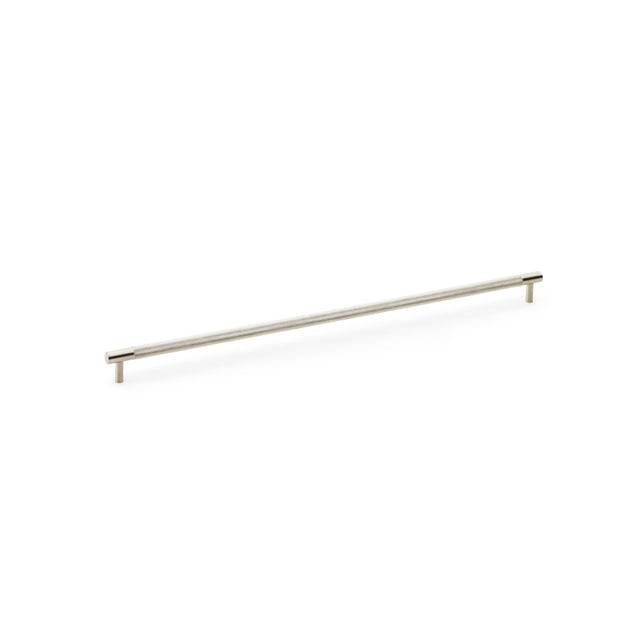 High quality image of Alexander & Wilks Brunel Knurled T-Bar Cupboard Handle - Satin Nickel - Centres 448mm | Sku. aw810-448-sn | Trade Door Handles.