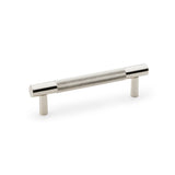 High quality image of Alexander & Wilks Brunel Knurled T-Bar Cupboard Handle - Polished Nickel - Centres 96mm | Sku. aw810-96-pn | Trade Door Handles.