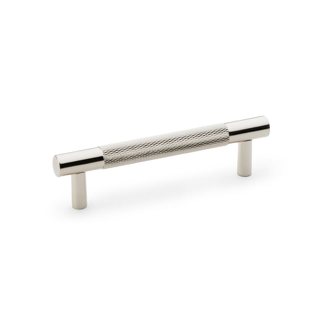 High quality image of Alexander & Wilks Brunel Knurled T-Bar Cupboard Handle - Polished Nickel - Centres 96mm | Sku. aw810-96-pn | Trade Door Handles.