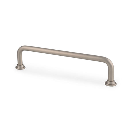 High quality image of Alexander & Wilks Scandi Pull Handle-Satin Nickel-128mm c/c | Sku. AW811-128-SN | Trade Door Handles.