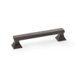 High quality image of Alexander & Wilks Jesper Square Cabinet Pull Handle - Dark Bronze PVD - Centres 128mm | Sku. aw813-128-dbzpvd | Trade Door Handles.