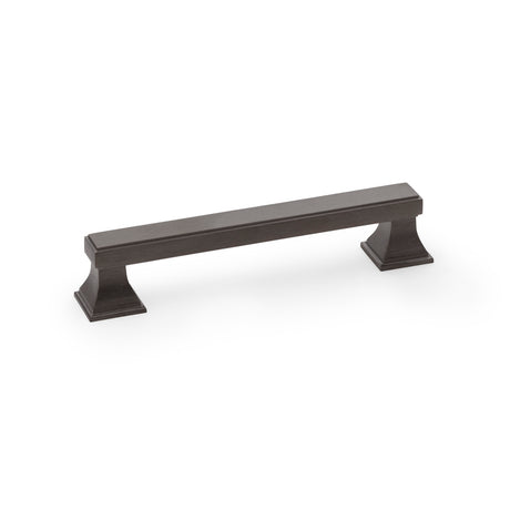 High quality image of Alexander & Wilks Jesper Square Cabinet Pull Handle - Dark Bronze PVD - Centres 128mm | Sku. aw813-128-dbzpvd | Trade Door Handles.