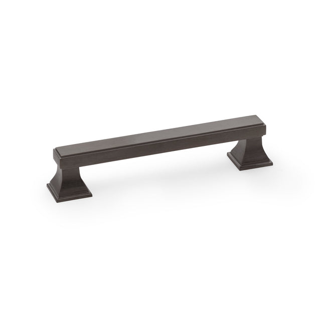 High quality image of Alexander & Wilks Jesper Square Cabinet Pull Handle - Dark Bronze PVD - Centres 128mm | Sku. aw813-128-dbzpvd | Trade Door Handles.