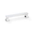 High quality image of Alexander & Wilks Jesper Square Cabinet Pull Handle - Polished Chrome - Centres 128mm | Sku. aw813-128-pc | Trade Door Handles.