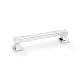 High quality image of Alexander & Wilks Jesper Square Cabinet Pull Handle - Polished Chrome - Centres 128mm | Sku. aw813-128-pc | Trade Door Handles.