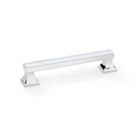 High quality image of Alexander & Wilks Jesper Square Cabinet Pull Handle - Polished Chrome - Centres 128mm | Sku. aw813-128-pc | Trade Door Handles.
