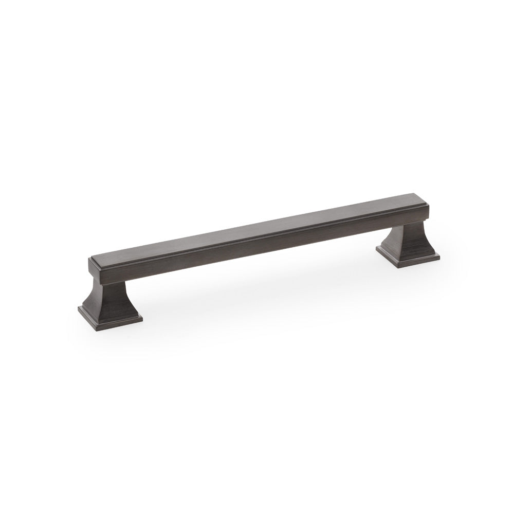 High quality image of Alexander & Wilks Jesper Square Cabinet Pull Handle - Dark Bronze PVD - Centres 160mm | Sku. aw813-160-dbzpvd | Trade Door Handles.