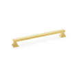 High quality image of Alexander & Wilks Jesper Square Cabinet Pull Handle - Satin Brass PVD - Centres 224mm | Sku. aw813-224-sbpvd | Trade Door Handles.