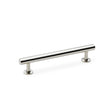 High quality image of Alexander & Wilks Round T-Bar Cabinet Pull Handle - Polished Nickel - Centres 128mm | Sku. aw814-128-pn | Trade Door Handles.