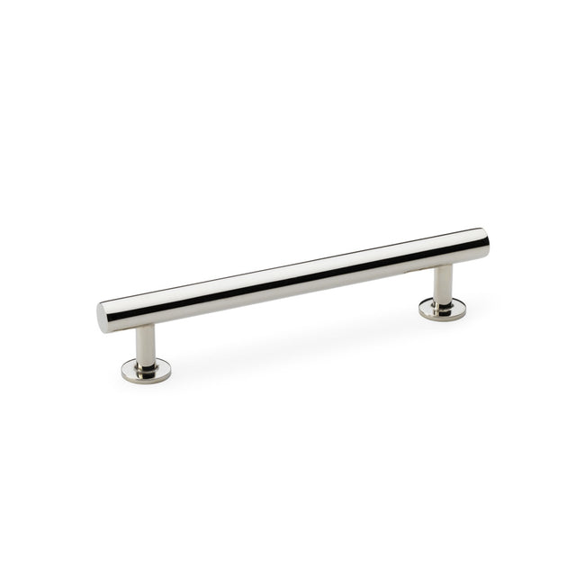 High quality image of Alexander & Wilks Round T-Bar Cabinet Pull Handle - Polished Nickel - Centres 128mm | Sku. aw814-128-pn | Trade Door Handles.