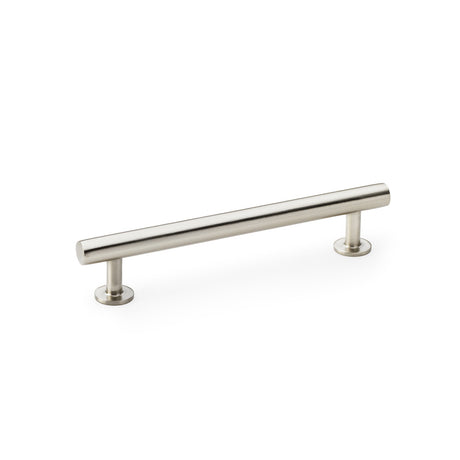High quality image of Alexander & Wilks Round T-Bar Cabinet Pull Handle - Satin Nickel - Centres 128mm | Sku. aw814-128-sn | Trade Door Handles.