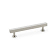 High quality image of Alexander & Wilks Square T-Bar Cabinet Pull Handle - Satin Nickel - Centres 128mm | Sku. aw815-128-sn | Trade Door Handles.