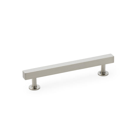 High quality image of Alexander & Wilks Square T-Bar Cabinet Pull Handle - Satin Nickel - Centres 128mm | Sku. aw815-128-sn | Trade Door Handles.