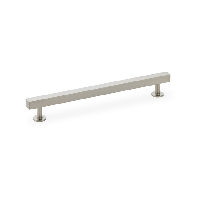 High quality image of Alexander & Wilks Square T-Bar Cabinet Pull Handle - Satin Nickel - Centres 192mm | Sku. aw815-192-sn | Trade Door Handles.