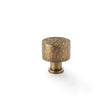 High quality image of Alexander & Wilks Leila - Hammered Cupboard Knob - Antique Brass - 30mm | Sku. aw816-30-ab | Trade Door Handles.