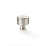 High quality image of Alexander & Wilks Leila Hammered Cupboard Knob - Satin Nickel - 30mm | Sku. aw816-30-sn | Trade Door Handles.