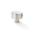 High quality image of Alexander & Wilks Leila Hammered Cupboard Knob - Polished Nickel - 35mm | Sku. aw816-35-pn | Trade Door Handles.
