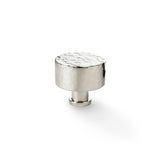 High quality image of Alexander & Wilks Leila Hammered Cupboard Knob - Polished Nickel - 35mm | Sku. aw816-35-pn | Trade Door Handles.