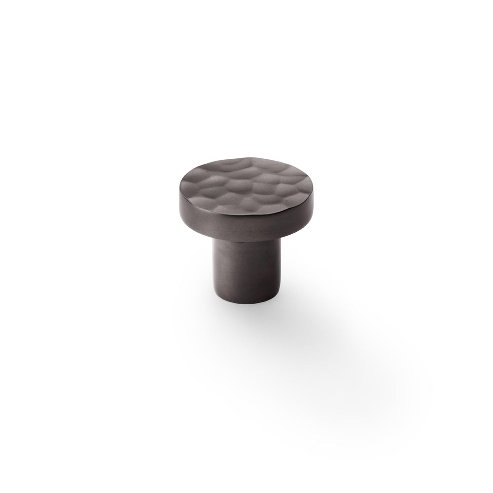 High quality image of Alexander & Wilks Hanover Hammered Cupboard Knob - Dark Bronze - 30mm | Sku. aw820-30-dbz | Trade Door Handles.
