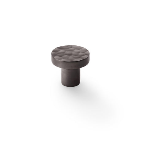 High quality image of Alexander & Wilks Hanover Hammered Cupboard Knob - Dark Bronze - 30mm | Sku. aw820-30-dbz | Trade Door Handles.