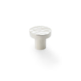High quality image of Alexander & Wilks Hanover Hammered Cupboard Knob - Polished Nickel - 30mm | Sku. aw820-30-pn | Trade Door Handles.