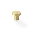 High quality image of Alexander & Wilks Hanover Hammered Cupboard Knob - Satin Brass - 30mm | Sku. aw820-30-sb | Trade Door Handles.
