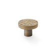 High quality image of Alexander & Wilks Hanover Hammered Cupboard Knob - Antique Brass - 38mm | Sku. aw820-38-ab | Trade Door Handles.