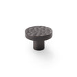 High quality image of Alexander & Wilks Hanover Hammered Cupboard Knob - Dark Bronze - 38mm | Sku. aw820-38-dbz | Trade Door Handles.